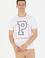 Erkek Beyaz Bisiklet Yaka Tişört