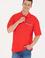 Erkek Kırmızı Oversize Polo Yaka Tişört