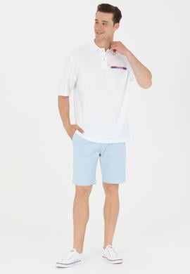 Erkek Beyaz Oversize Polo Yaka Tişört - 50265062017