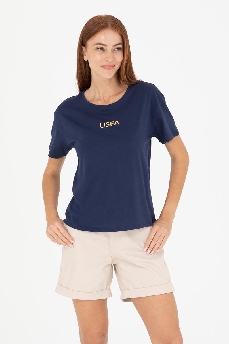 Kadın Lacivert Bisiklet Yaka Tişört