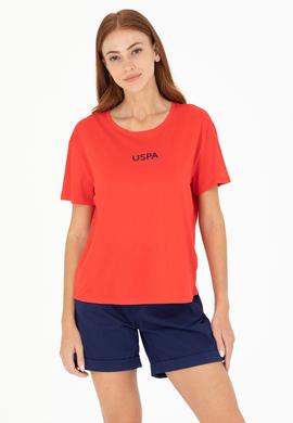 Kadın Kırmızı Bisiklet Yaka Tişört - 50266326096