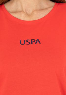 Kadın Kırmızı Bisiklet Yaka Tişört - 50266326096