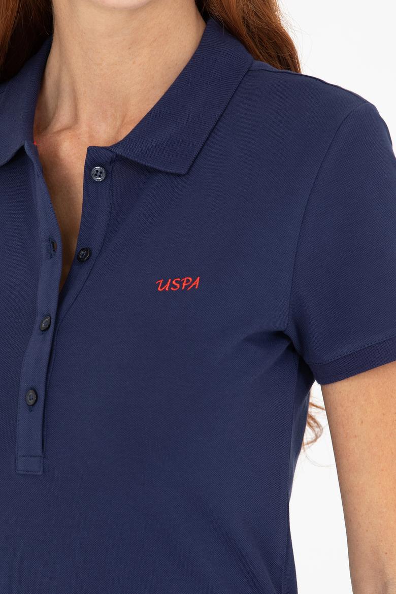 Kadın Lacivert Basic Polo Yaka Tişört - 50266348008