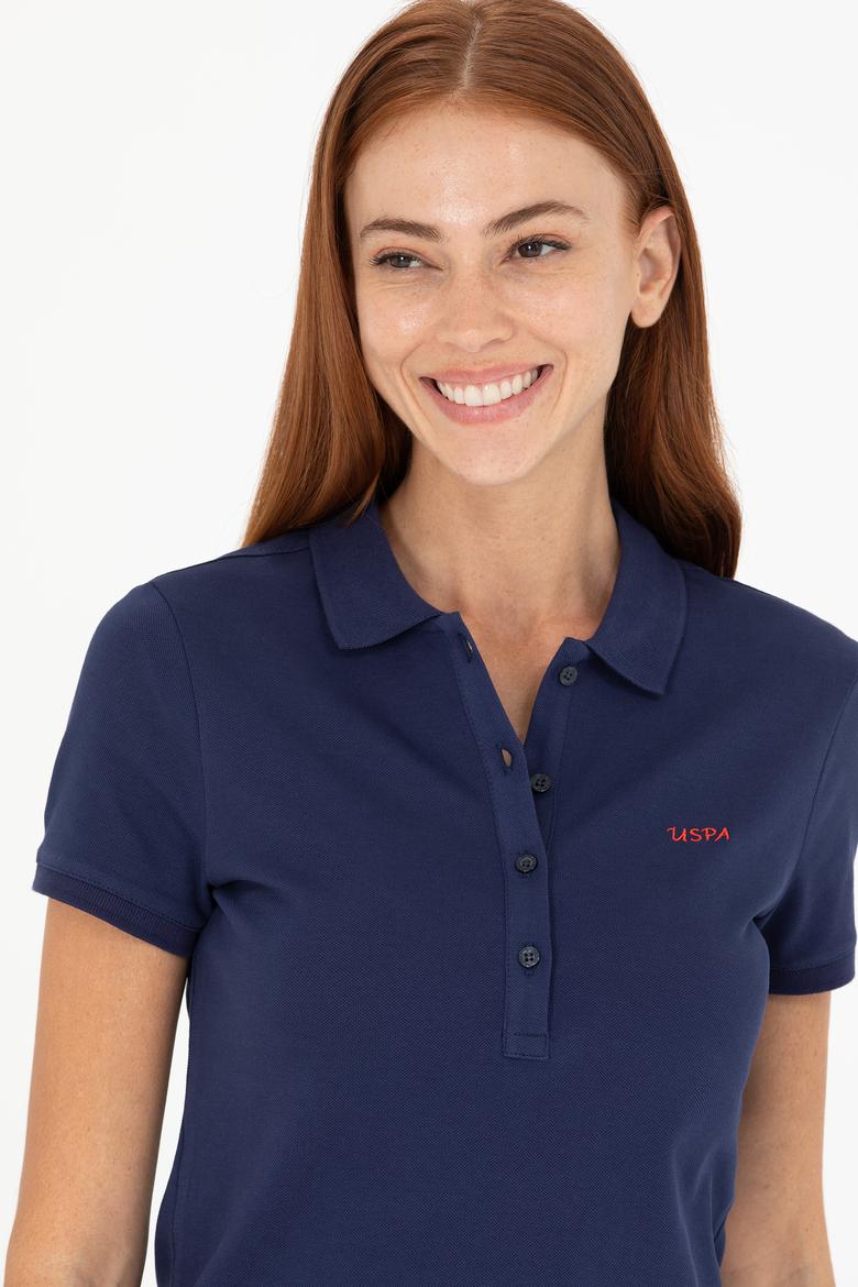 Kadın Lacivert Basic Polo Yaka Tişört - 50266348008