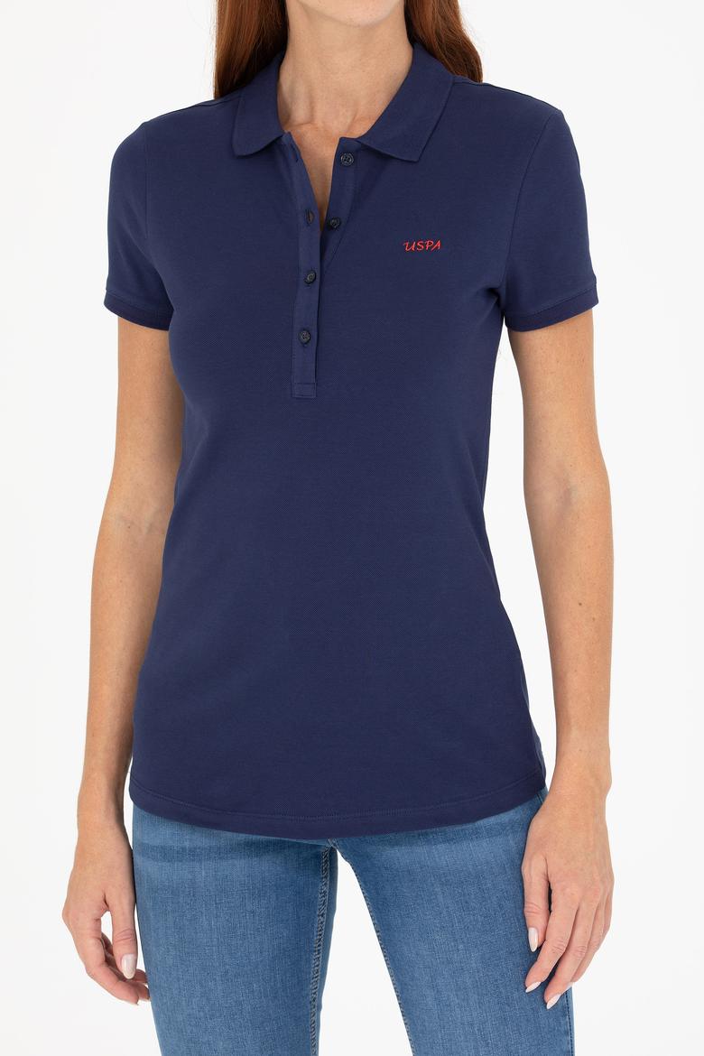 Kadın Lacivert Basic Polo Yaka Tişört - 50266348008