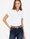 Kadın Beyaz Basic Polo Yaka Tişört