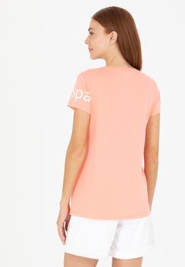 Kadın Somon Bisiklet Yaka Tişört - 50276741061