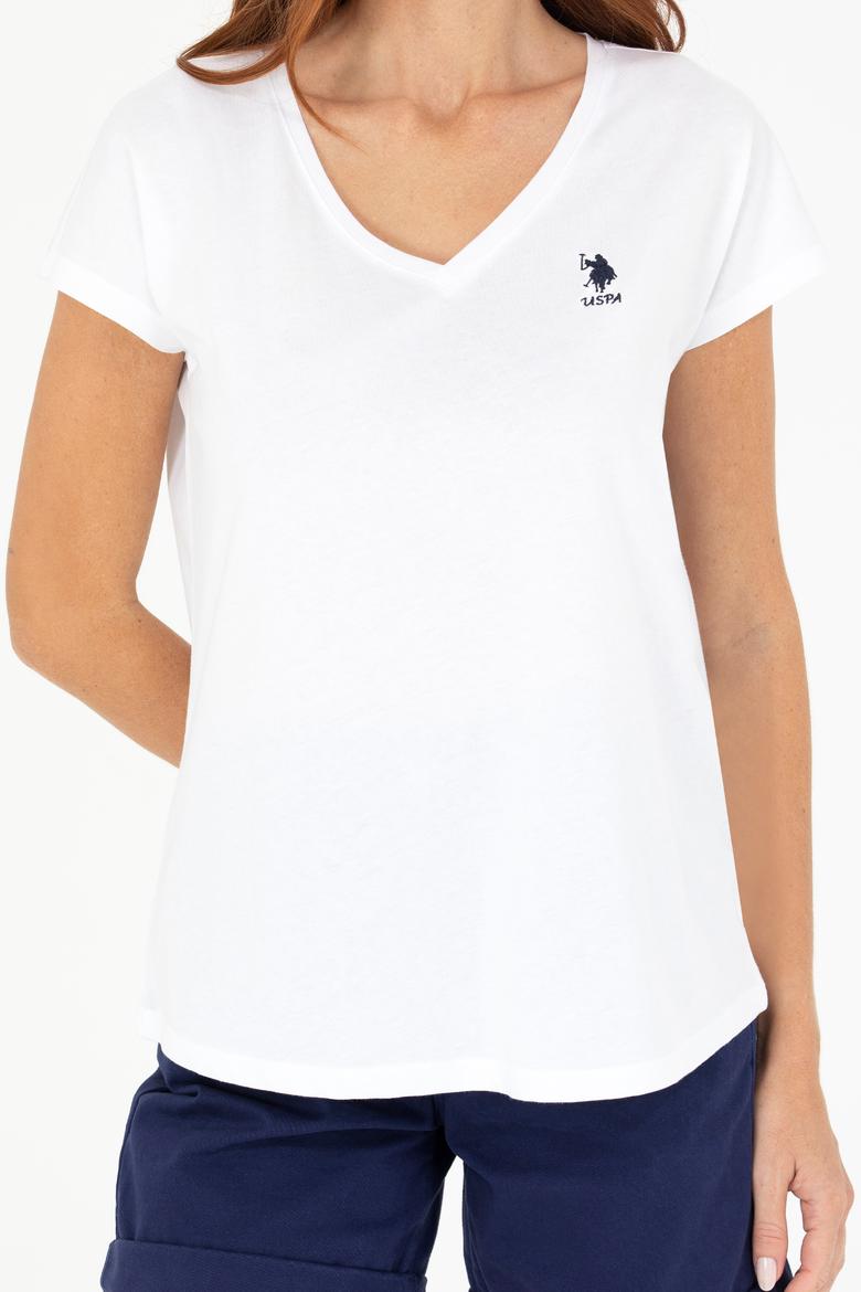 Kadın Beyaz V Yaka Tişört - 50266308100