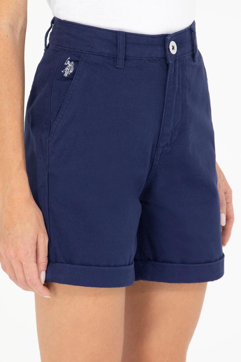 Kadın Lacivert Dokuma Şort - 50269071002