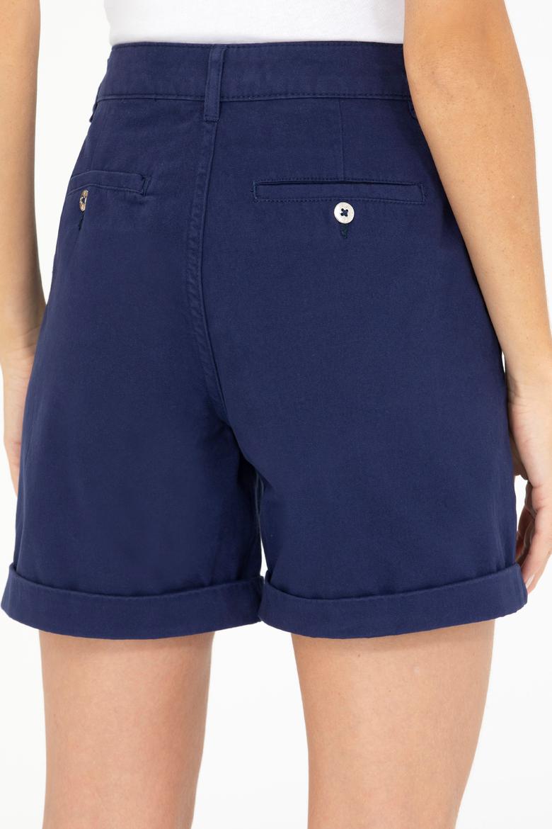 Kadın Lacivert Dokuma Şort - 50269071002