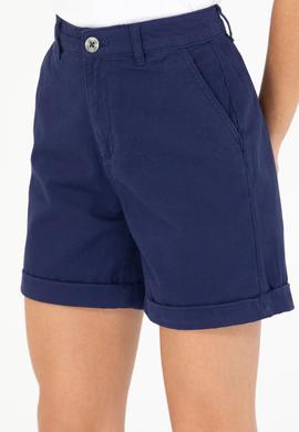 Kadın Lacivert Dokuma Şort - 50269071002