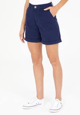 Kadın Lacivert Dokuma Şort - 50269071002