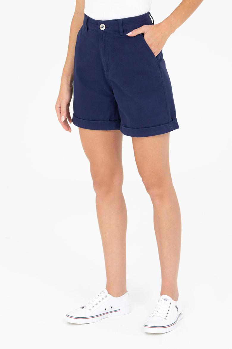 Kadın Lacivert Dokuma Şort - 50269071002