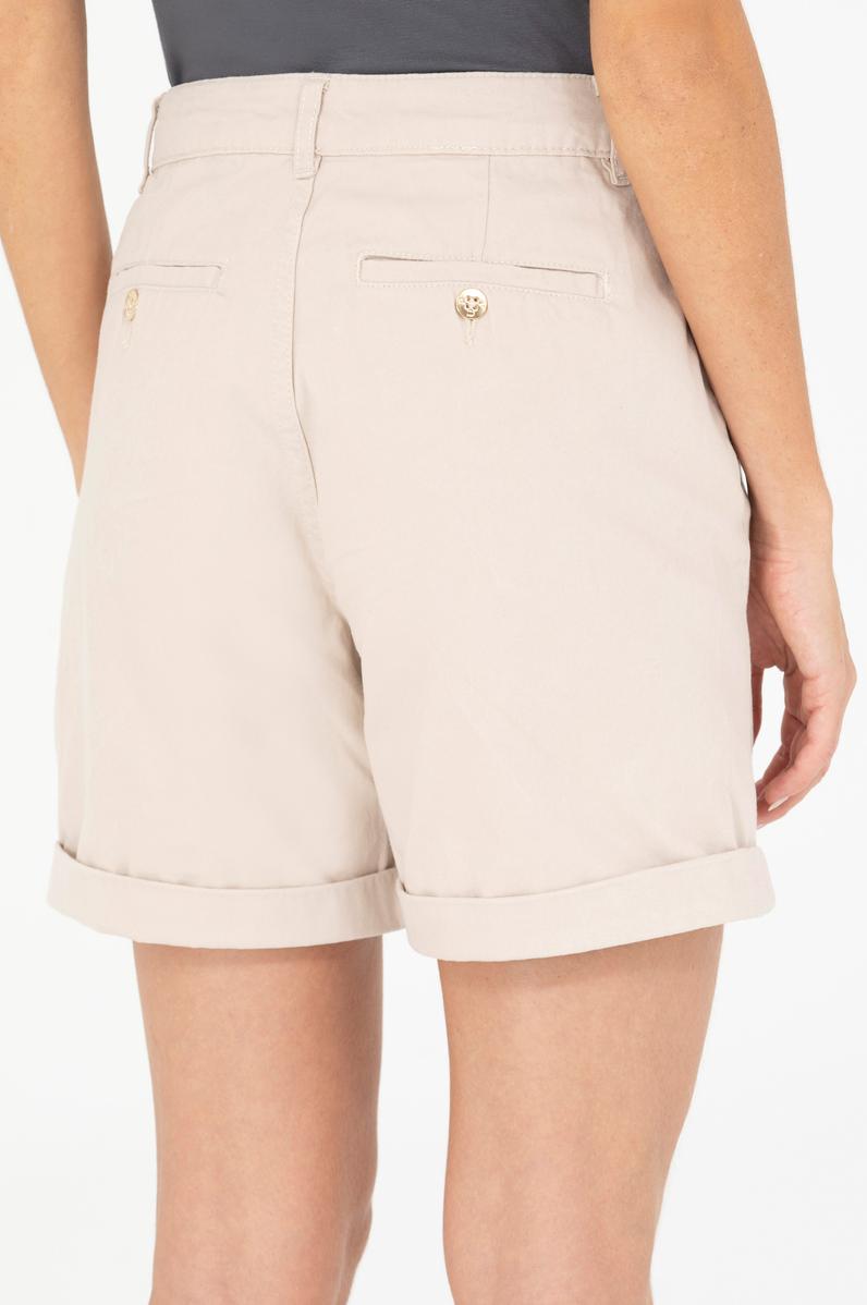 Kadın Bej Dokuma Şort