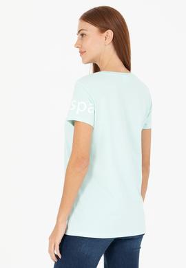 Kadın Mint Bisiklet Yaka Tişört - 50276741076