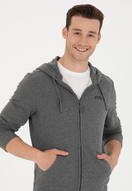 Erkek Antrasit Melanj Örme Hırka - 50276152057