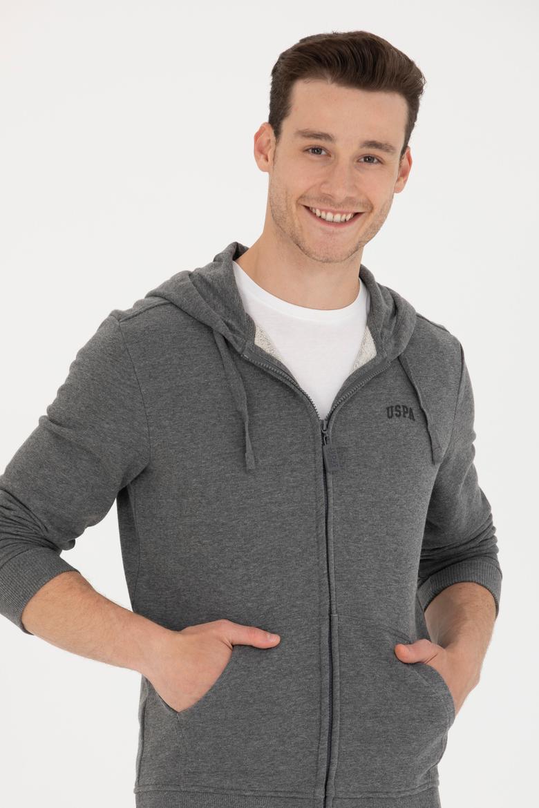 Erkek Antrasit Melanj Örme Hırka - 50276152057