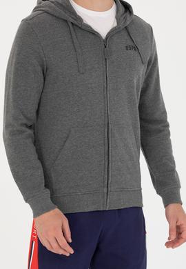 Erkek Antrasit Melanj Örme Hırka - 50276152057