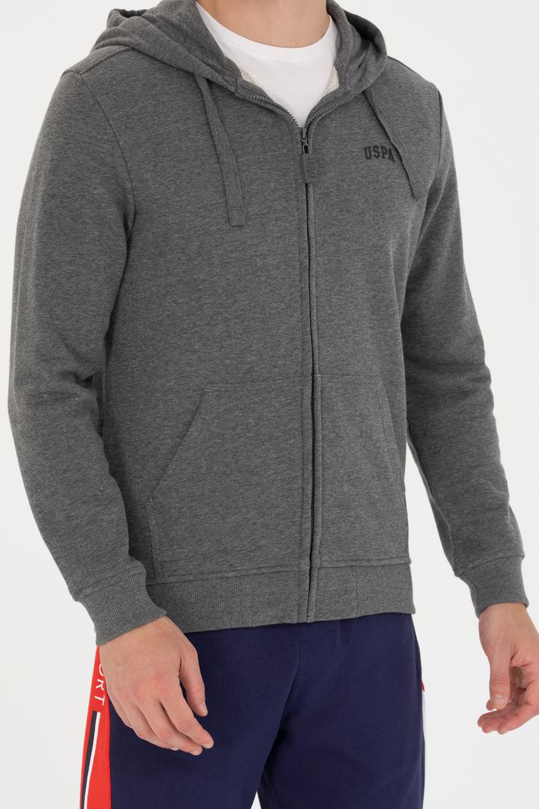 Erkek Antrasit Melanj Örme Hırka - 50276152057