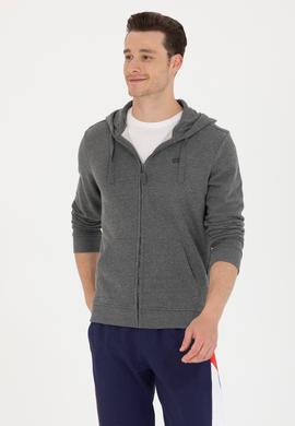 Erkek Antrasit Melanj Örme Hırka - 50276152057