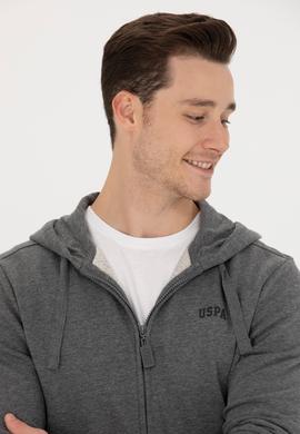 Erkek Antrasit Melanj Örme Hırka - 50276152057