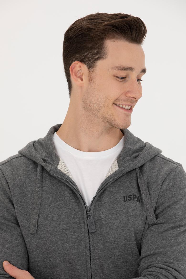 Erkek Antrasit Melanj Örme Hırka - 50276152057