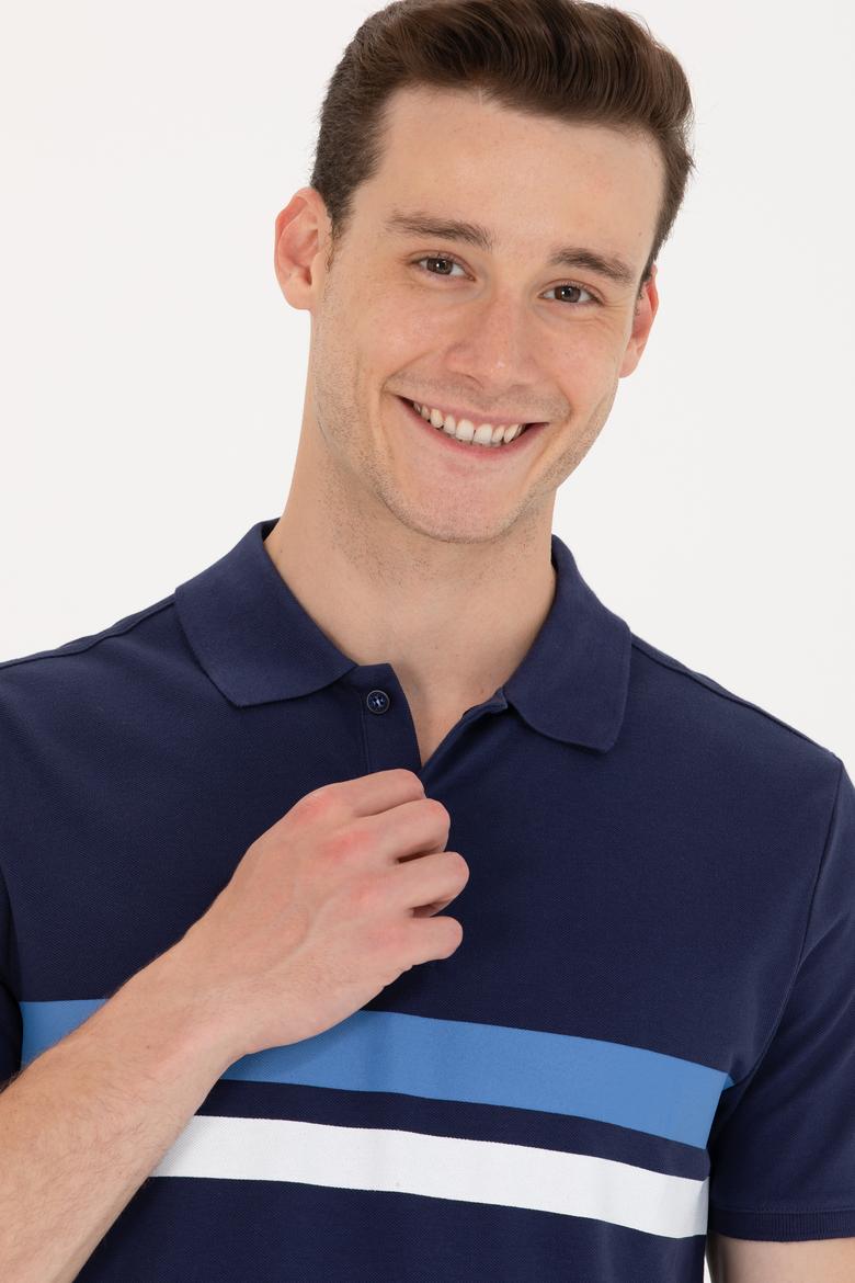 Erkek Lacivert Polo Yaka Tişört - 50264947006