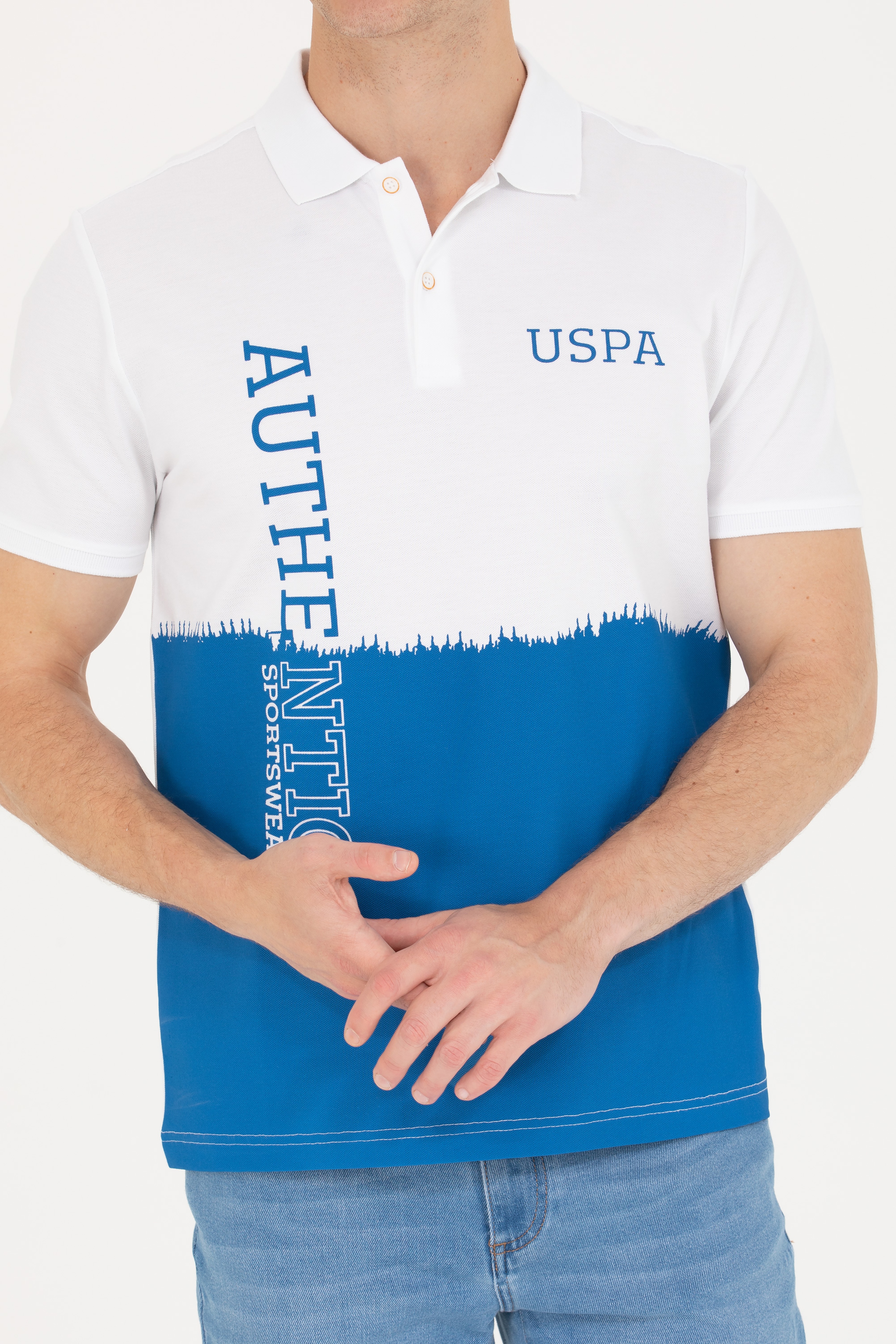 Erkek Saks Polo Yaka Tişört - Image 6