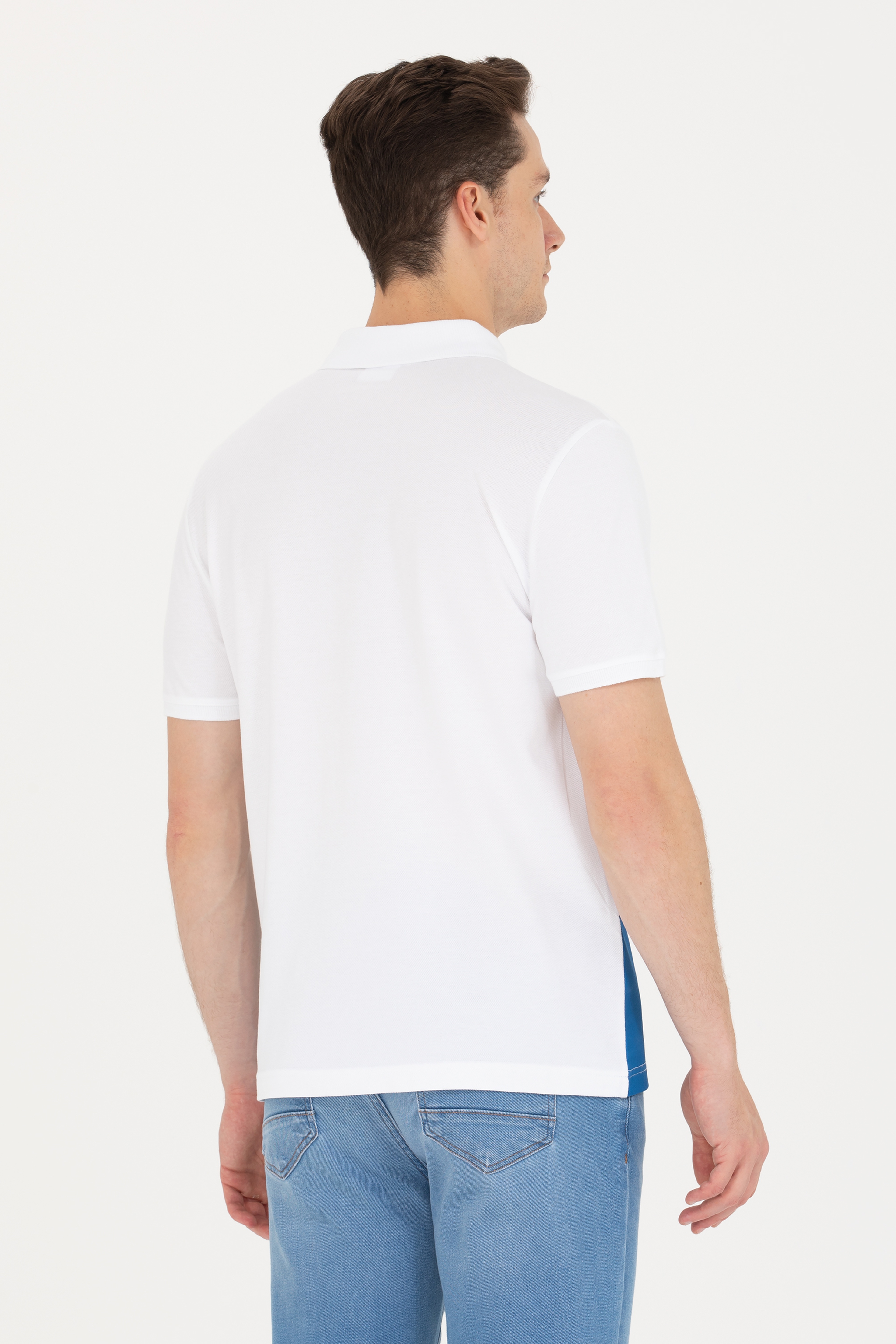 Erkek Saks Polo Yaka Tişört
