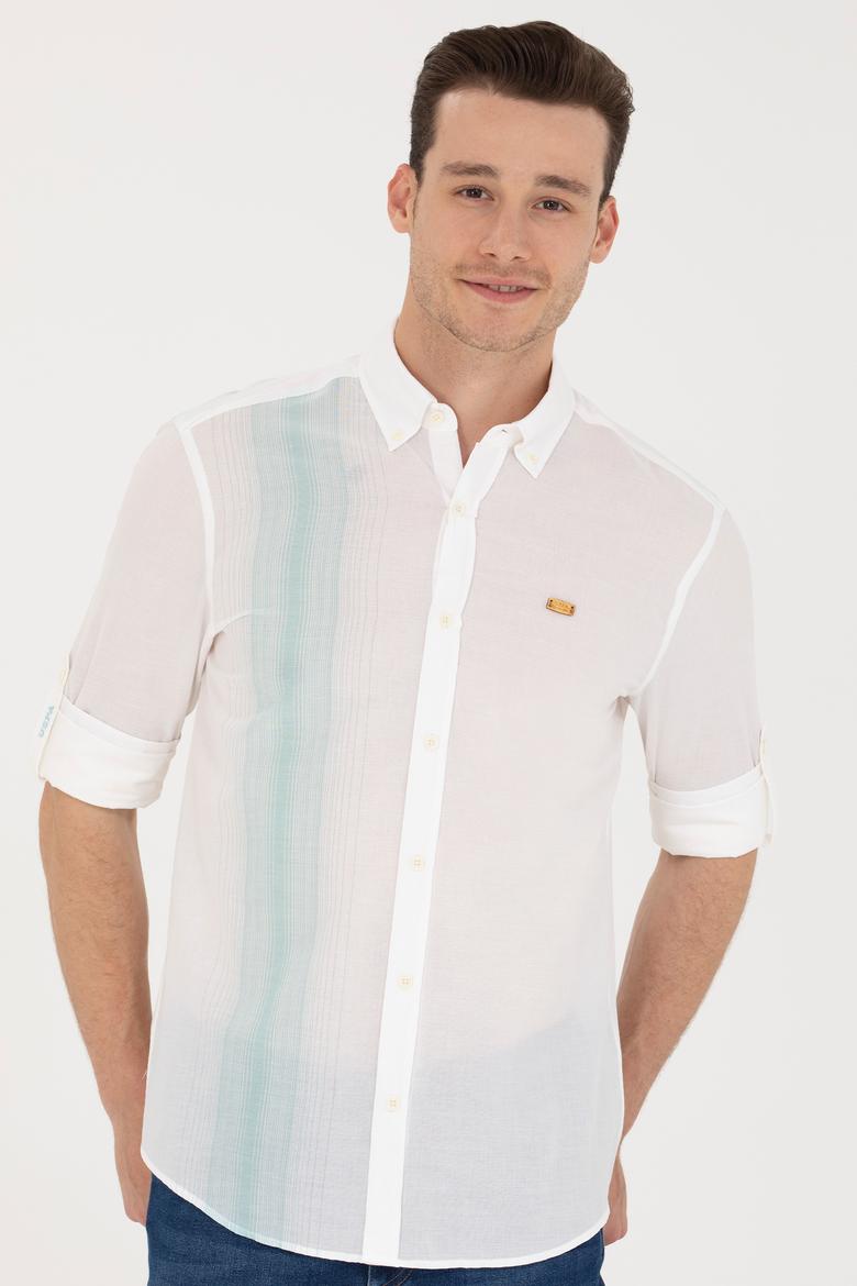 Erkek Beyaz Uzun Kollu Gömlek - 50264069028