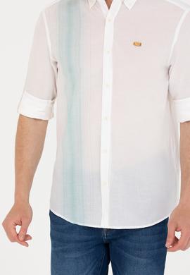 Erkek Beyaz Uzun Kollu Gömlek - 50264069028