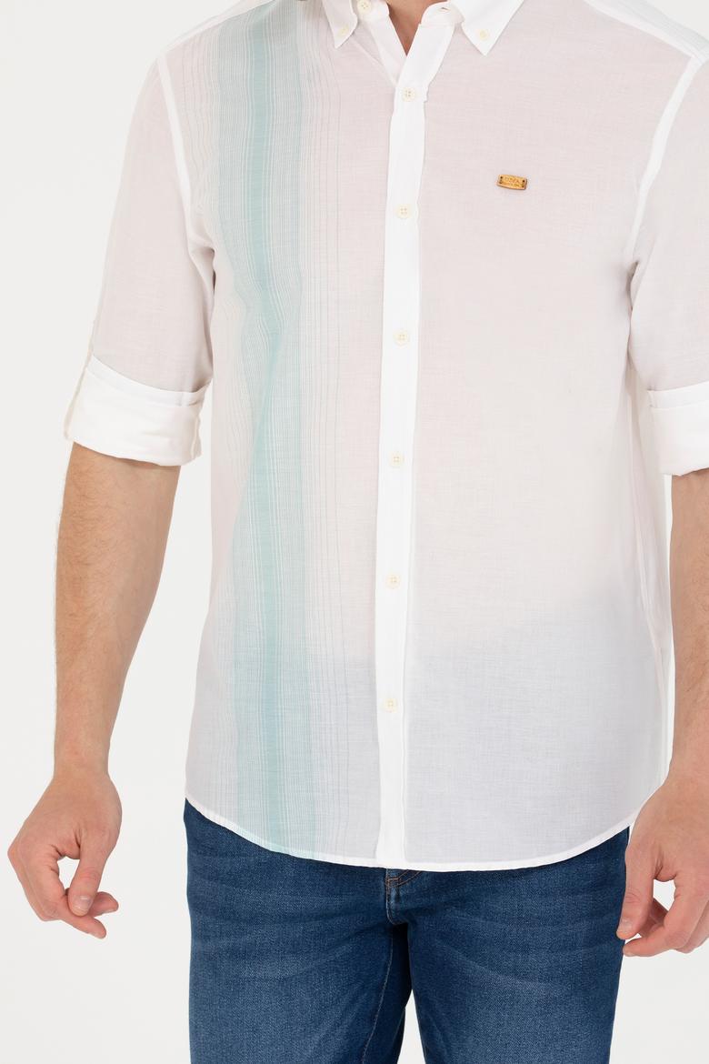 Erkek Beyaz Uzun Kollu Gömlek - 50264069028