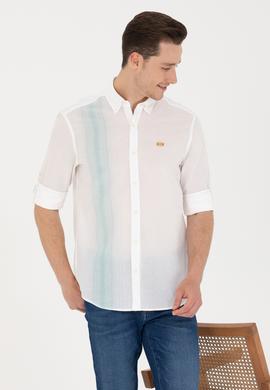 Erkek Beyaz Uzun Kollu Gömlek - 50264069028