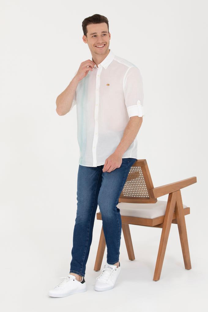 Erkek Beyaz Uzun Kollu Gömlek