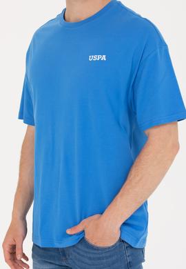 Erkek Saks Oversize Bisiklet Yaka Tişört - 50264935038