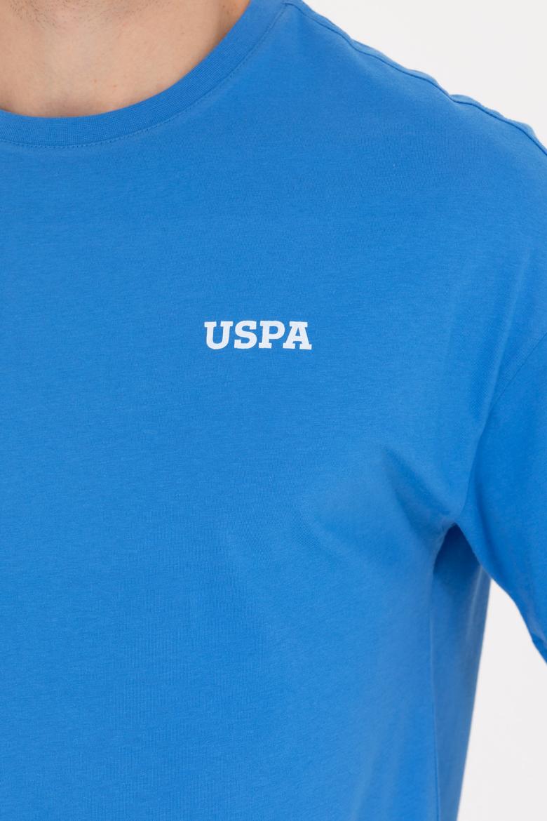 Erkek Saks Oversize Bisiklet Yaka Tişört - 50264935038