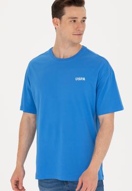 Erkek Saks Oversize Bisiklet Yaka Tişört - 50264935038