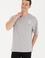 Erkek Gri Long Fit Bisiklet Yaka Tişört