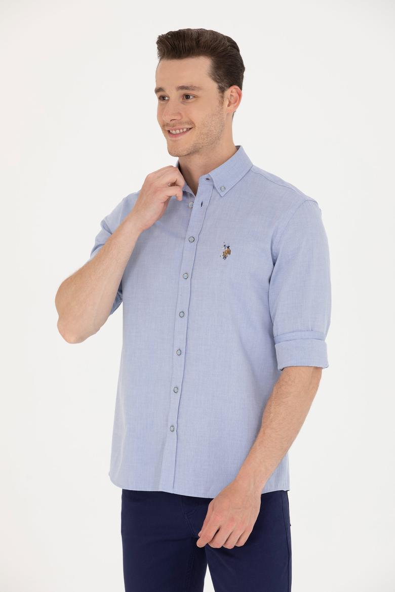 Erkek Mavi Uzun Kollu Gömlek - 50263714010