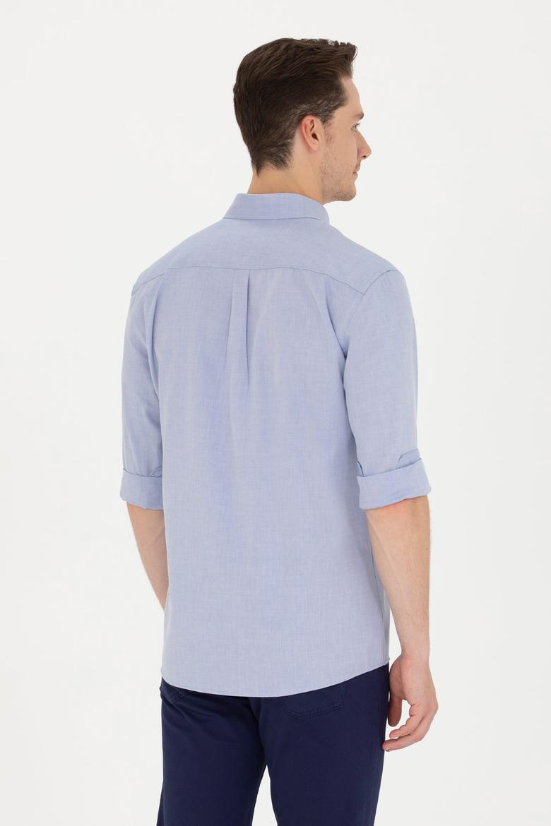 Erkek Mavi Uzun Kollu Gömlek - 50263714010