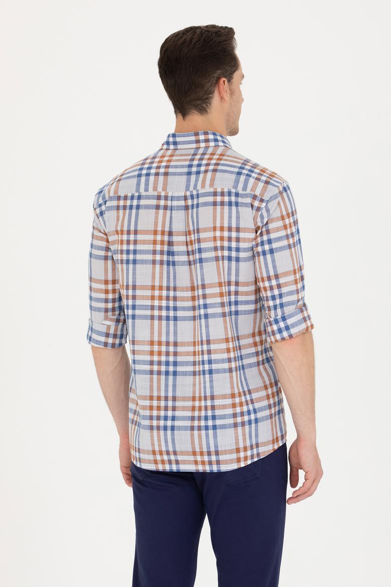 Erkek Ekoseli Taş Gömlek - 50266128026