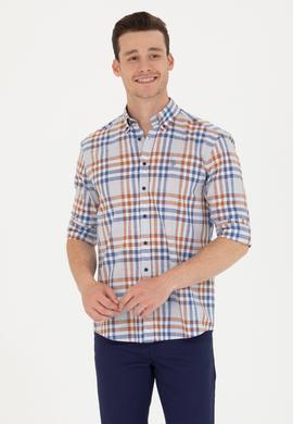 Erkek Ekoseli Taş Gömlek - 50266128026