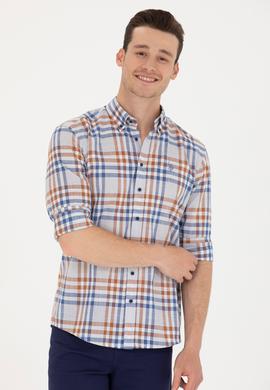 Erkek Ekoseli Taş Gömlek - 50266128026