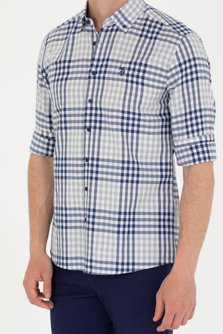 Erkek Ekoseli Lacivert Gömlek - 50266130033