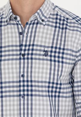 Erkek Ekoseli Lacivert Gömlek - 50266130033