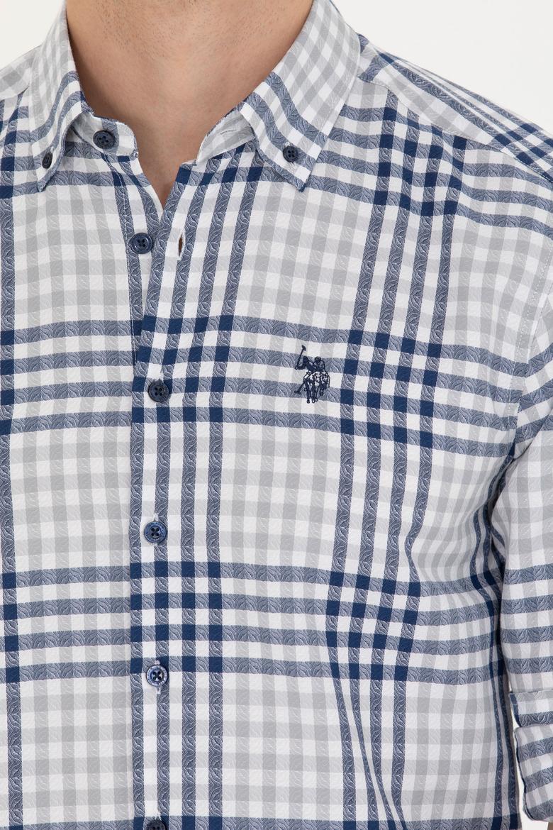 Erkek Ekoseli Lacivert Gömlek - 50266130033