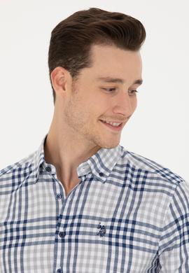 Erkek Ekoseli Lacivert Gömlek - 50266130033