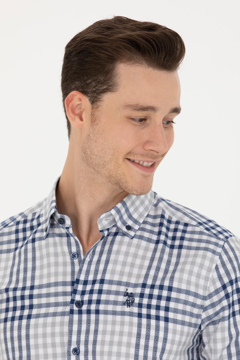 Erkek Ekoseli Lacivert Gömlek - 50266130033