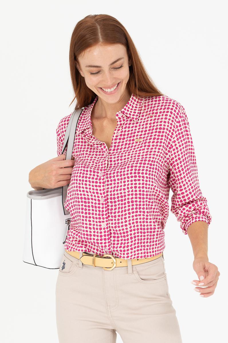 Kadın Manolya Uzun Kollu Gömlek