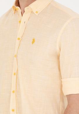 Erkek Sarı Uzun Kollu Gömlek - 50267647019